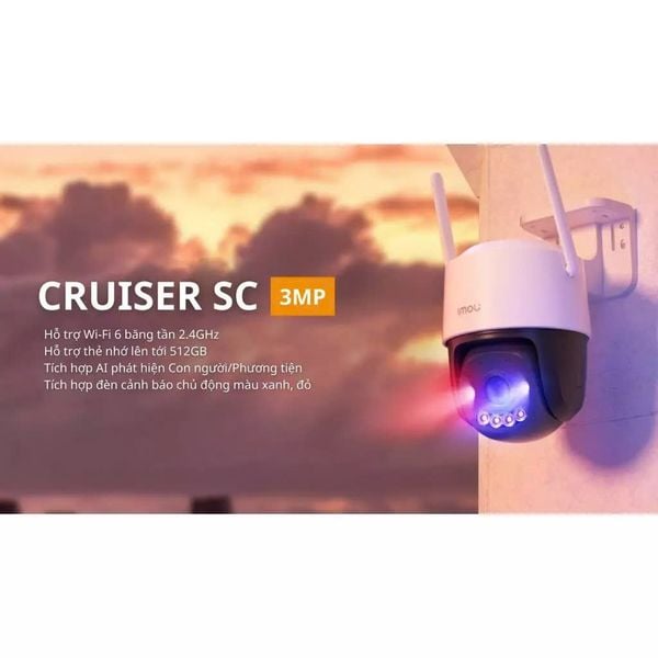 Camera IP Wifi ngoài trời IMOU IPC-K7FP Cruiser SC 3MP/5MP quay quét 360 độ, đàm thoại 2 chiều