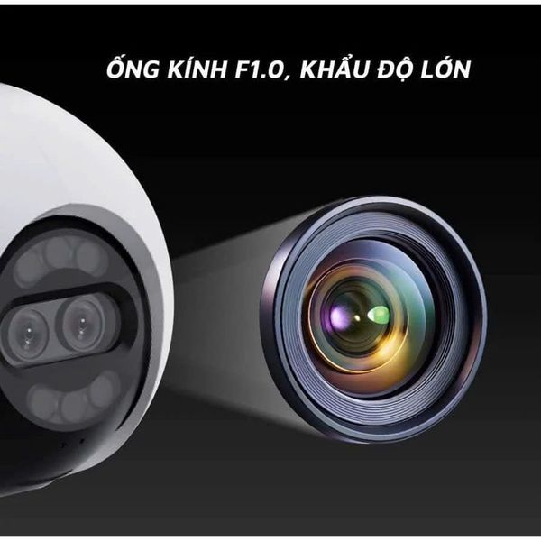 Camera Wifi EZVIZ ngoài trời H80X 2 ống kính Dual 4K (8MP+2MP), màu ban đêm