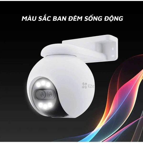 Camera Wifi EZVIZ ngoài trời H80X 2 ống kính Dual 4K (8MP+2MP), màu ban đêm