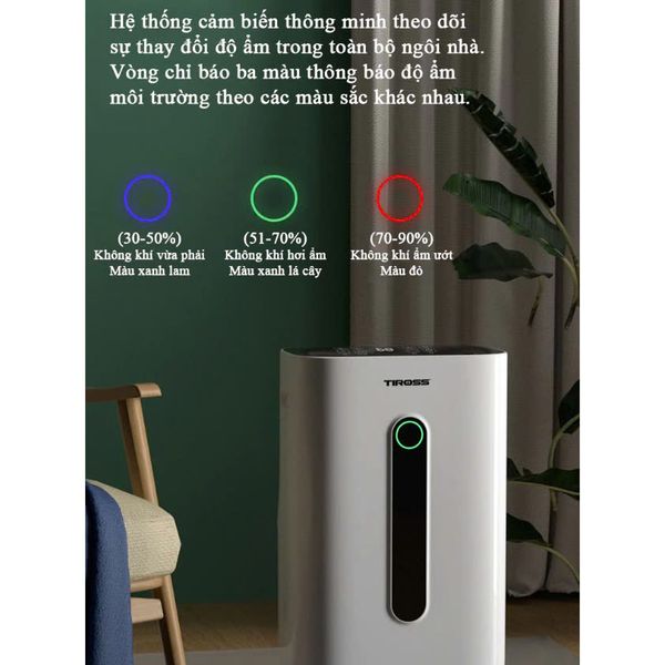 Máy hút ẩm và lọc không khí Tiross TS8871-20 lít, Tiross TS886-12 lít