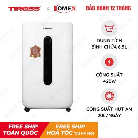 Máy hút ẩm và lọc không khí Tiross TS8871-20 lít, Tiross TS886-12 lít