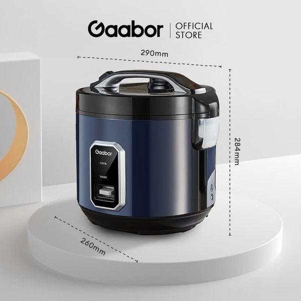 Nồi cơm điện nắp gài Gaabor RC50M-BE01A 2.2L, phù hợp gia đình đông người.
