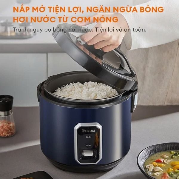 Nồi cơm điện nắp gài Gaabor RC50M-BE01A 2.2L, phù hợp gia đình đông người.