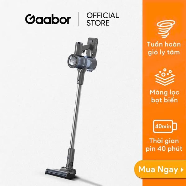 Máy hút bụi Gaabor VCL10E-BK01A dòng DEEP SEA cao cấp, pin Lithium tháo rời có đèn LED