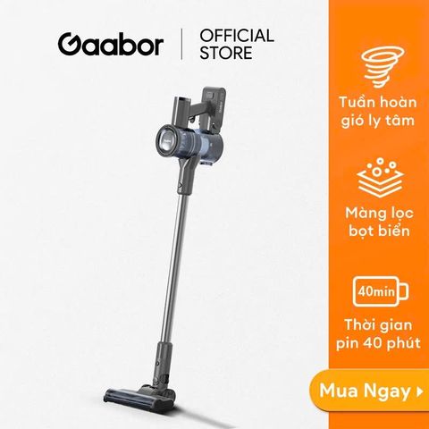 Máy hút bụi Gaabor VCL10E-BK01A dòng DEEP SEA cao cấp, pin Lithium tháo rời có đèn LED
