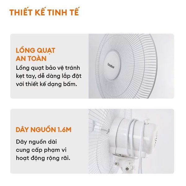 Quạt cây đứng Gaabor FM430M-WH05A xoay tự động tuần hoàn có 3 chế độ gió tùy chỉnh