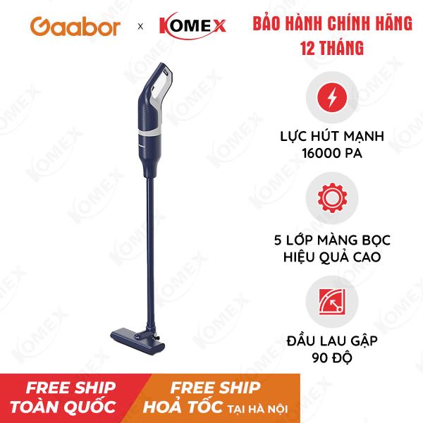 Máy hút bụi cầm tay Gaabor GVCW-M16Y02 - Lực hút 16KPa, xoay 90 độ, 5 lớp lọc
