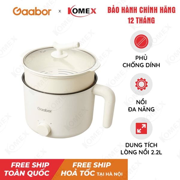 Nồi lẩu điện mini GAABOR GR-N15A đa năng 1,5L 600W