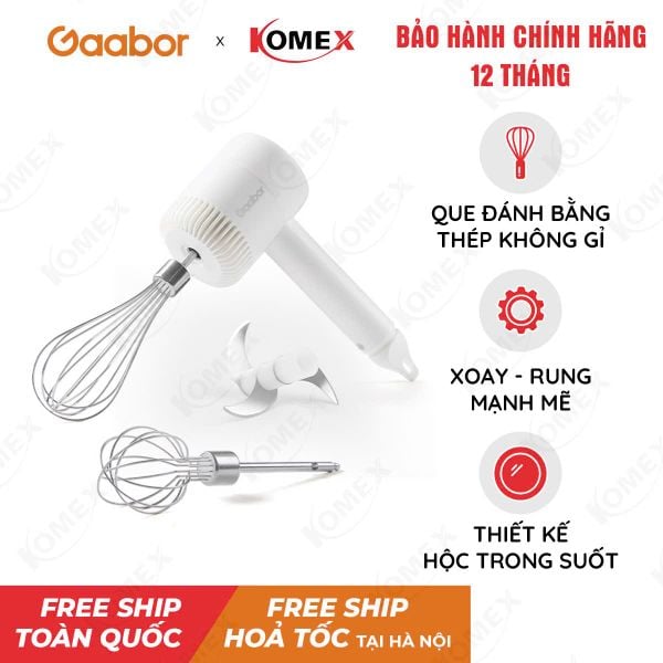 Máy đánh trứng đa năng Gaabor GE-M03D – tích hợp xay tỏi ớt gia vị