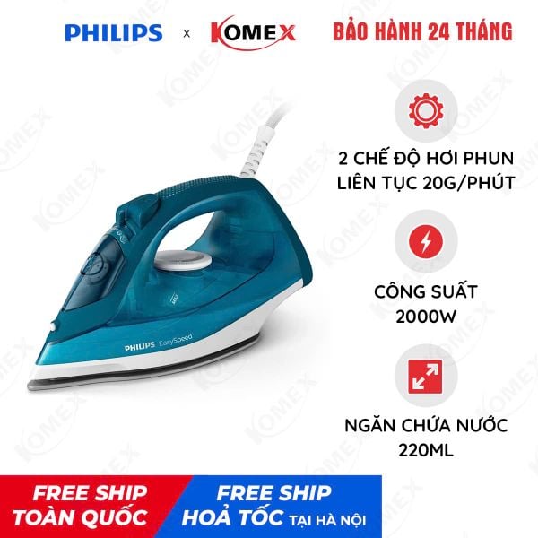 Bàn ủi hơi nước Philips GC1756 - Komex Digital