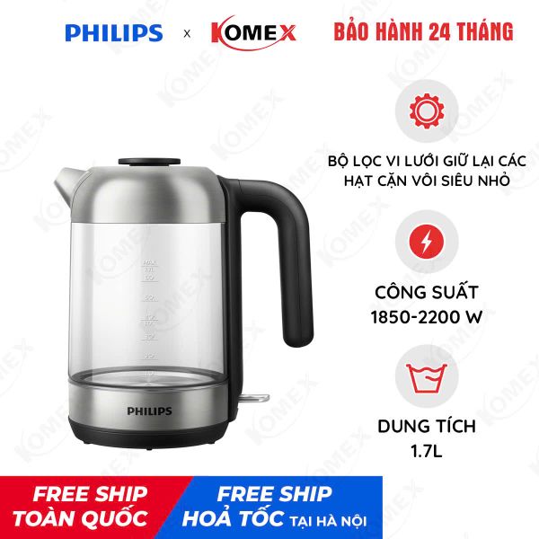 Bình đun siêu tốc Philips 1.7 lít HD9339/80