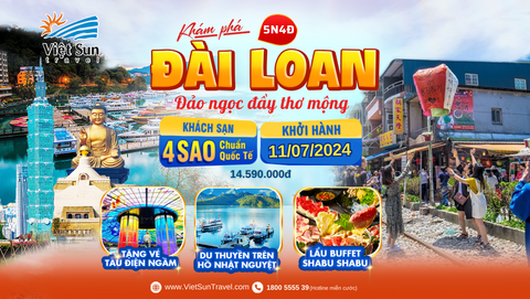 Tour Đài Loan 5N4Đ (KH: 11/07/2024)