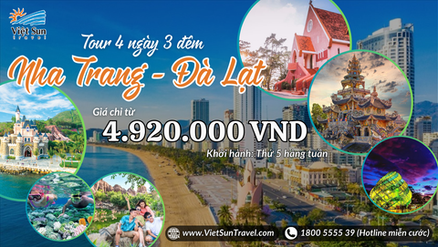 Tour Nha Trang - Đà Lạt 4N3Đ <br> (KH: Thứ 5 hàng tuần)