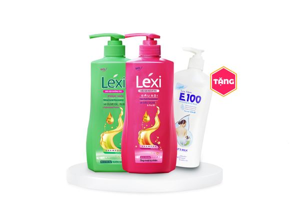 Combo  Dầu Gội Lexi 630G Hồng + Xanh Tặng Kèm 1 Sữa Tắm E100