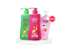 Combo  Dầu Gội Lexi 630G Hồng + Xanh Tặng Kèm 1 Sữa Tắm E100