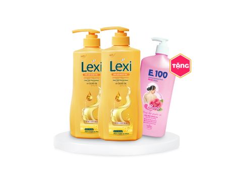 Combo 2 Dầu Gội Lexi 630G Vàng Tặng Kèm 1 Sữa Tắm E100