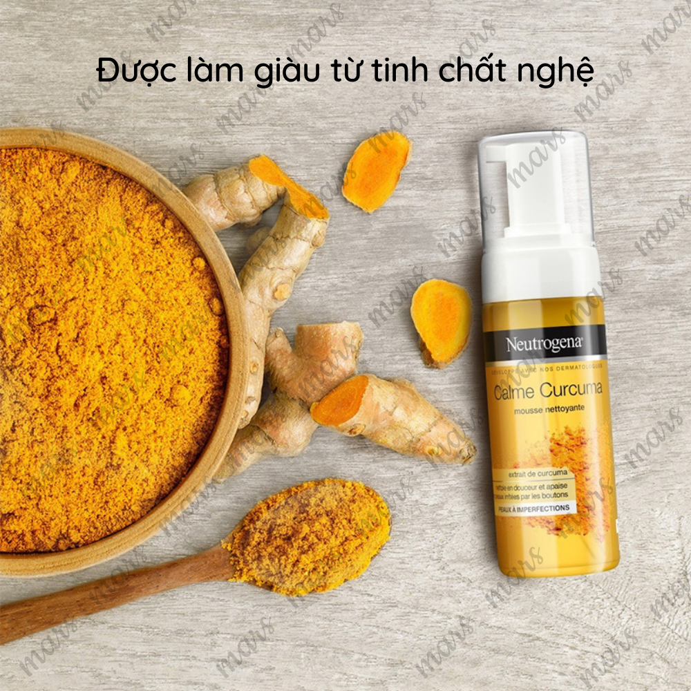  Sữa Rửa Mặt Nghệ Neutrogena Calme Curcuma Mousse Nettoyante 150ml 