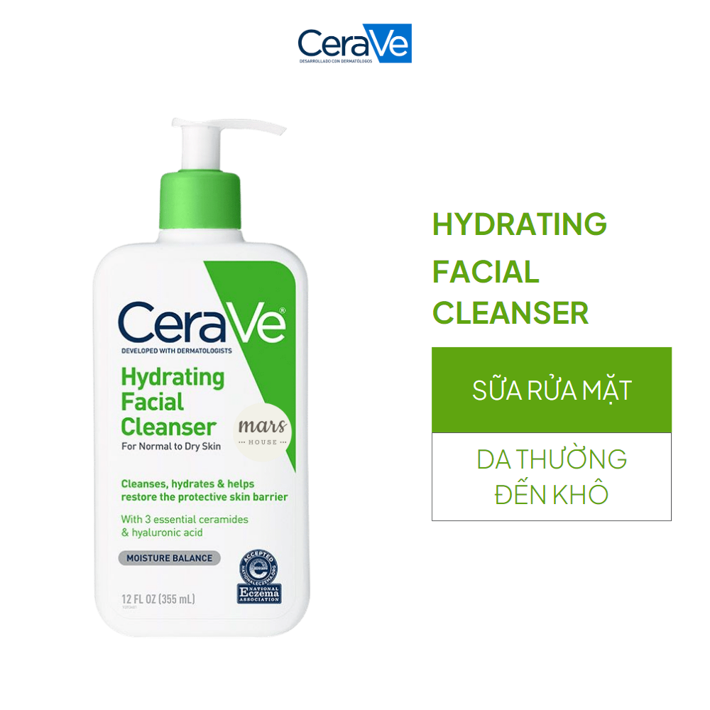  Sữa Rửa Mặt CeraVe Hydrating Facial Cleanser Cho Da Thường Đến Khô 
