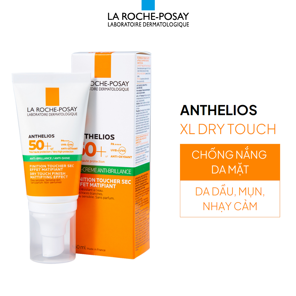  Kem Chống Nắng La Roche-Posay Anthelios Anti-Shine Gel-Cream Dry Touch Finish Mattifying Effect SPF50+ 50ml 