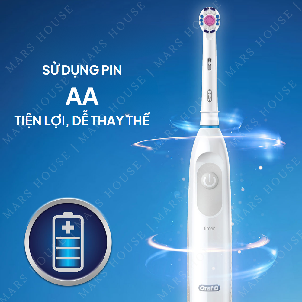  Bàn Chải Pin Oral-B Pro 100 3D White 