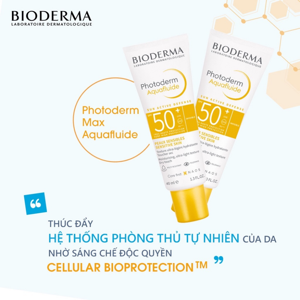  Kem Chống Nắng Bioderma Photoderm Aquafluide SPF 50+ (Invisible) 40ml 