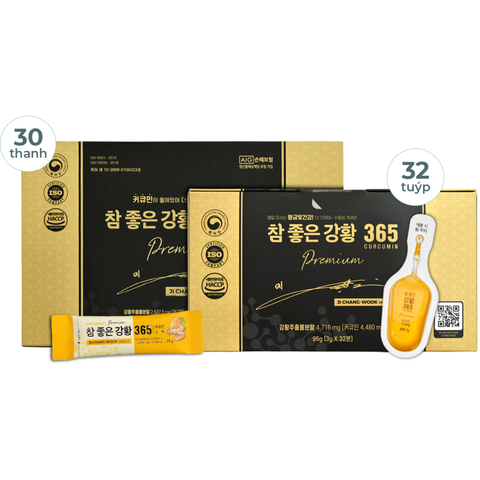  [Combo NANO 365 lớn] Tinh nghệ Nano 365 Premium hộp 32 tuýp & Thạch nghệ Nano 365 Collagen Premium hộp 30 thanh 