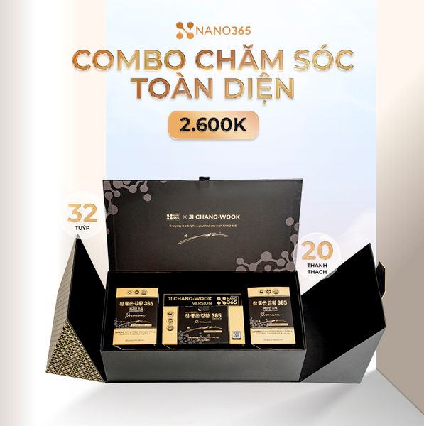 [Set quà tặng Nano 365 - Version Ji Chang Wook] 1 Tinh nghệ Nano 365 Premium 32 tuýp & 2 Thạch nghệ Nano 365 Collagen 20 thanh 