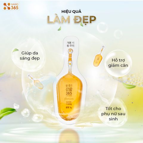  [Combo NANO 365 lớn] Tinh nghệ Nano 365 Premium hộp 32 tuýp & Thạch nghệ Nano 365 Collagen Premium hộp 30 thanh 