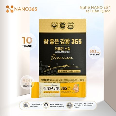  Thạch Nghệ Nano 365 Collagen Premium (10 thanh) 