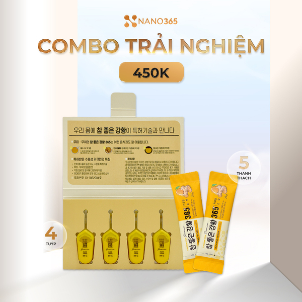  [Combo trải nghiệm NANO 365] 4 tuýp tinh nghệ & 5 thanh thạch nghệ 