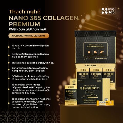  Thạch Nghệ Nano 365 Collagen Premium (10 thanh) 