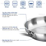  [GIẢM THÊM 10%-10DAAN3HM5DFVI] Chảo inox cao cấp Korkmaz Proline 24cm - A1153 