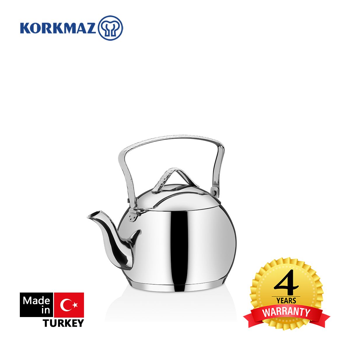  Ấm inox cao cấp Korkmaz Tombik 1 lít - A092 