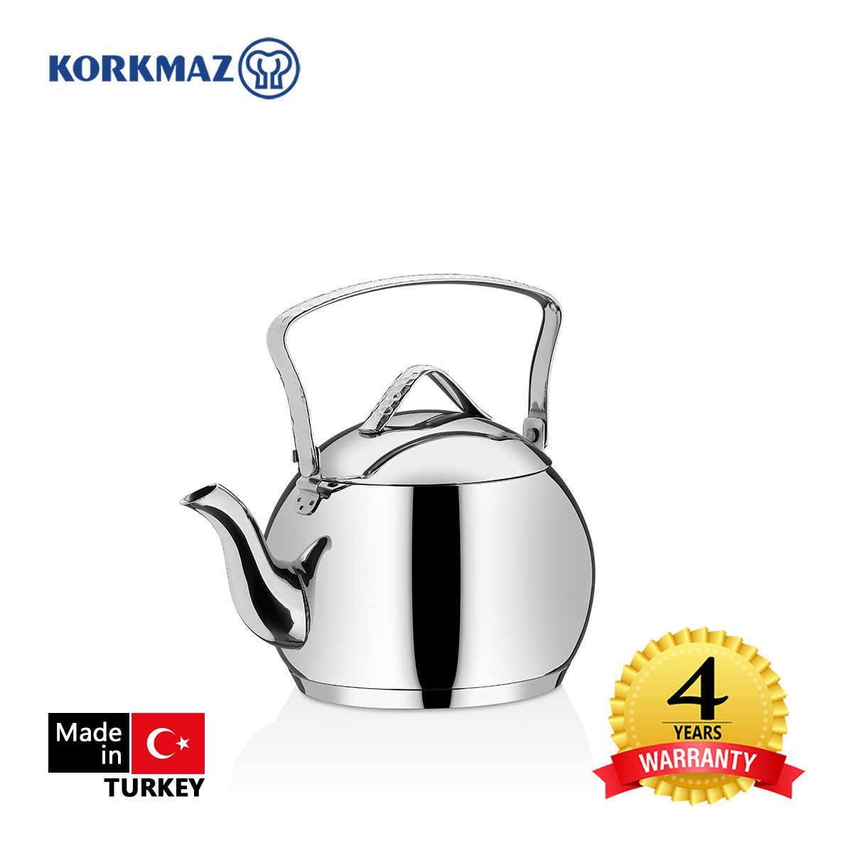  Ấm inox cao cấp Korkmaz Tombik 2 lít - A093 