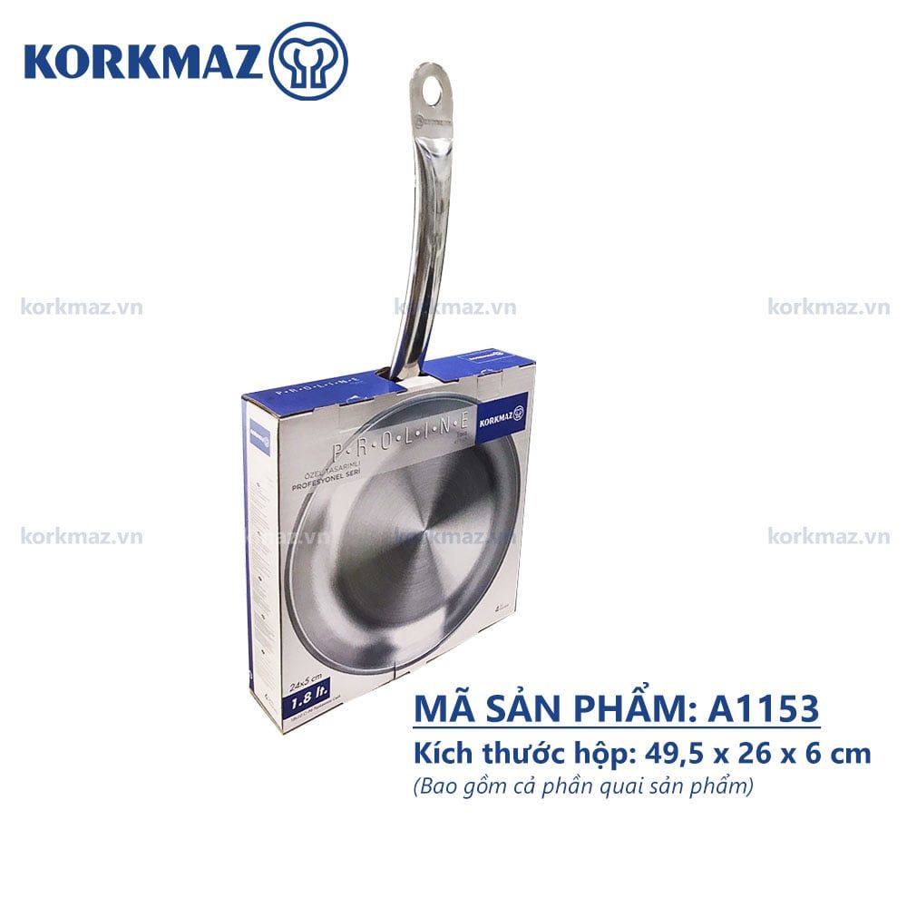  Chảo inox cao cấp Korkmaz Proline 24cm - A1153 
