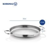  Chảo omelette inox cao cấp Korkmaz Proline 24 cm - A1185 