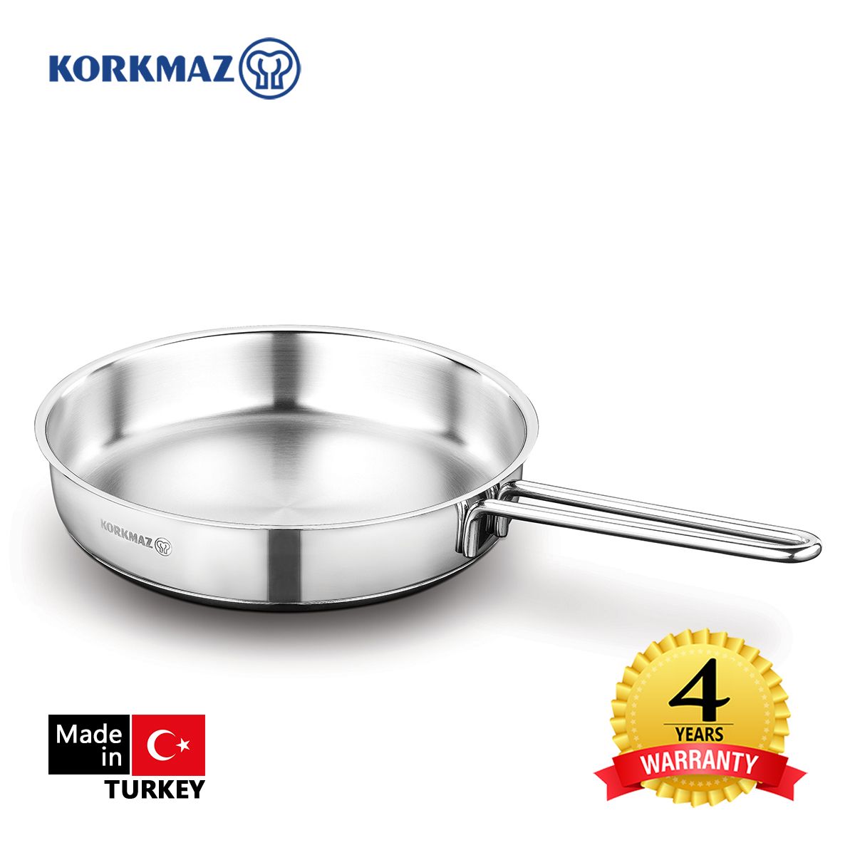 Chảo inox cao cấp Korkmaz Perla 24cm- A1659 – Nhập khẩu và phân phối chính  hãng thương hiệu gia dụng Korkmaz tại Việt Nam