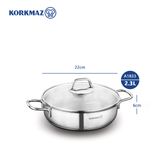  Nồi inox cao cấp Korkmaz Perla 2.3 lít thân thấp - A1833 