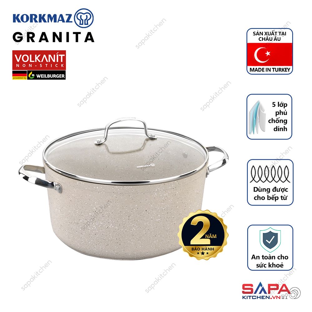  Nồi chống dính Korkmaz Granita 3 lít - 20x10,5 cm - KONNA1260 