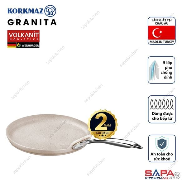  Chảo chống dính làm bánh Korkmaz Granita 26 cm - KONCA1270 