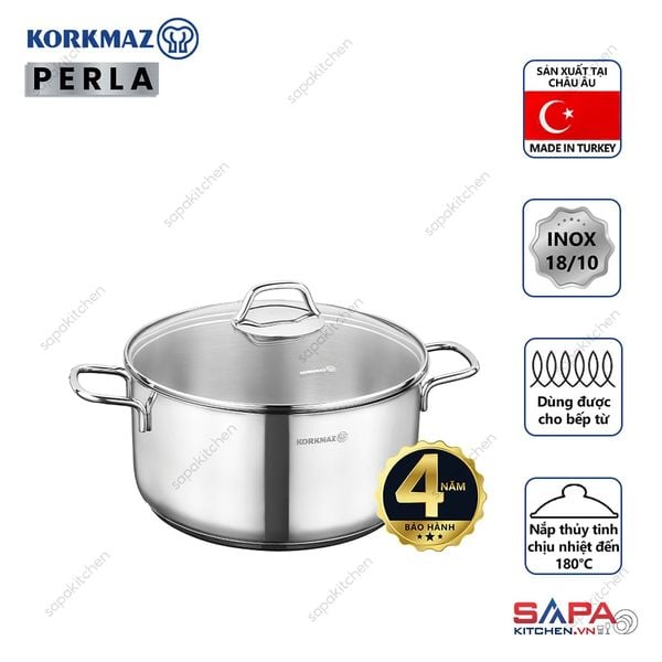 Nồi inox cao cấp Korkmaz Perla 1.8 lít - A1653 