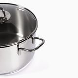  [GIẢM THÊM 10%-10DAAN3HM5DFVI] Nồi inox cao cấp thân thấp Korkmaz Perla 3 lít - A1658 