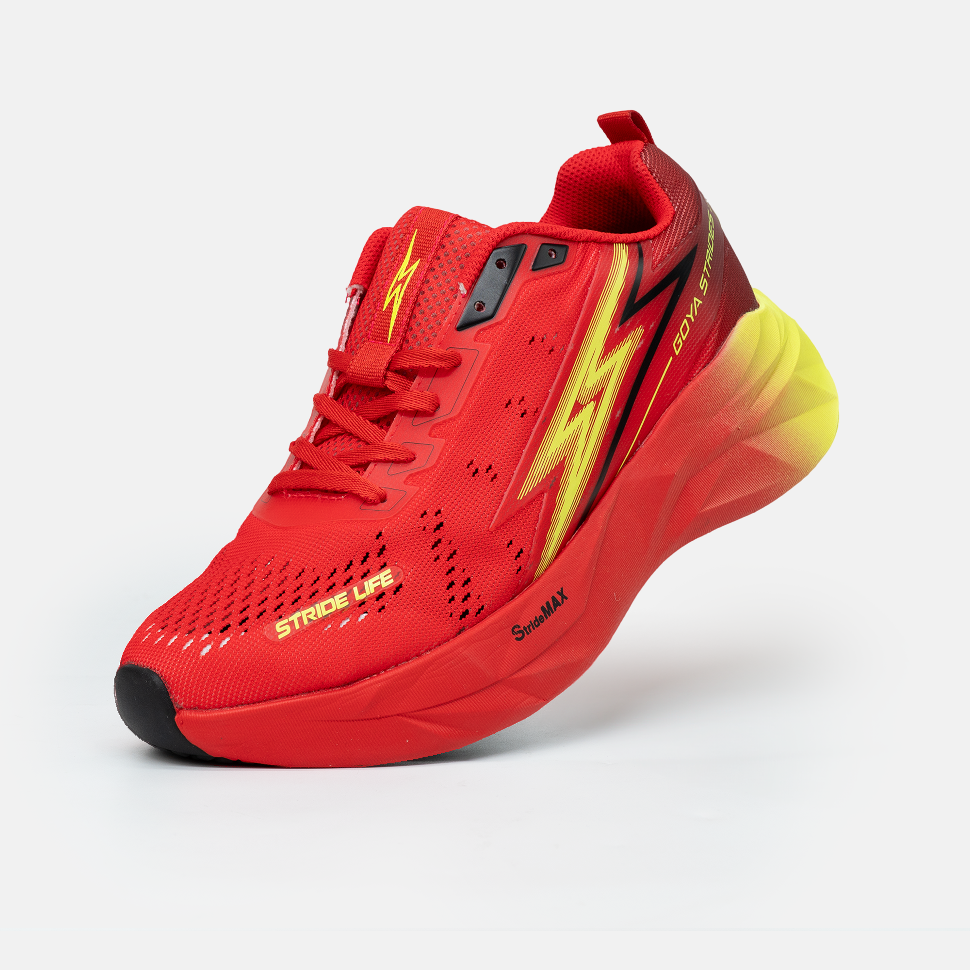  Giày Thể Thao Chạy Bộ Nam Nữ Goya Strides 3 Năm 2025 Đỏ Neon 