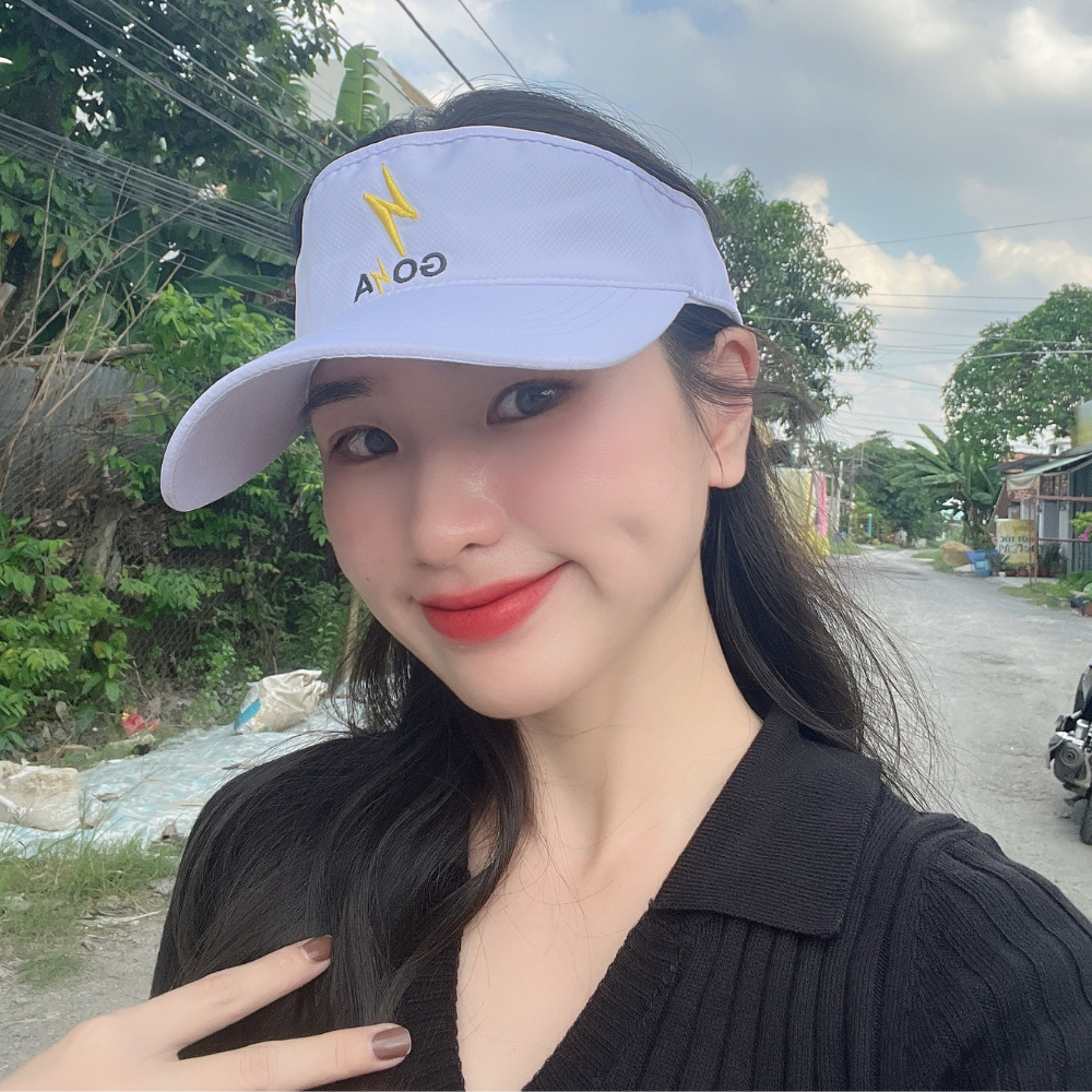  [SNGY] Mũ Thể Thao Chạy Bộ GOYA Visor Supper Light Màu Trắng 