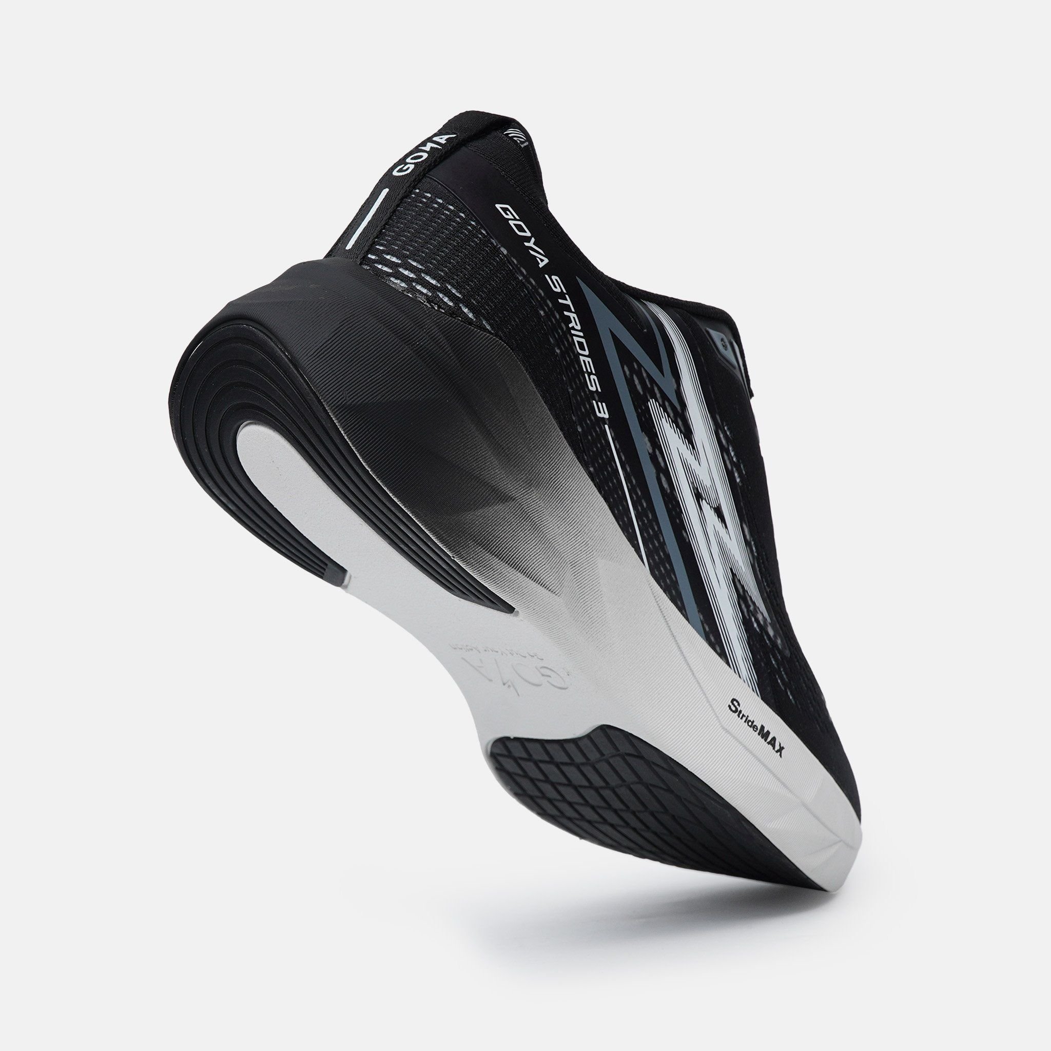  [SNGY] Giày Thể Thao Chạy Bộ Nam Nữ Goya Strides 3 Năm 2025 Đen Trắng 