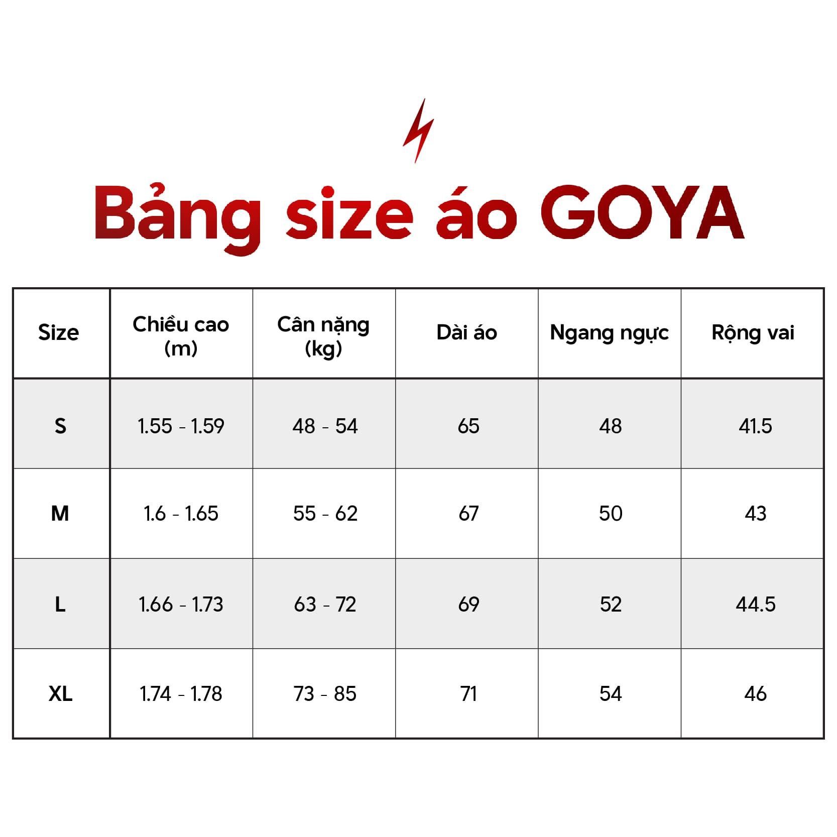  Áo Thể Thao Chạy Bộ Nam Nữ T-Shirt GOYA AGY01 Năm 2025 - Full Màu 