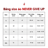  [GYSN] [NEW] Áo thun thể thao chạy bộ nam nữ NEVER GIVE UP full màu - Siêu nhẹ, thoáng mát, co giãn tốt 