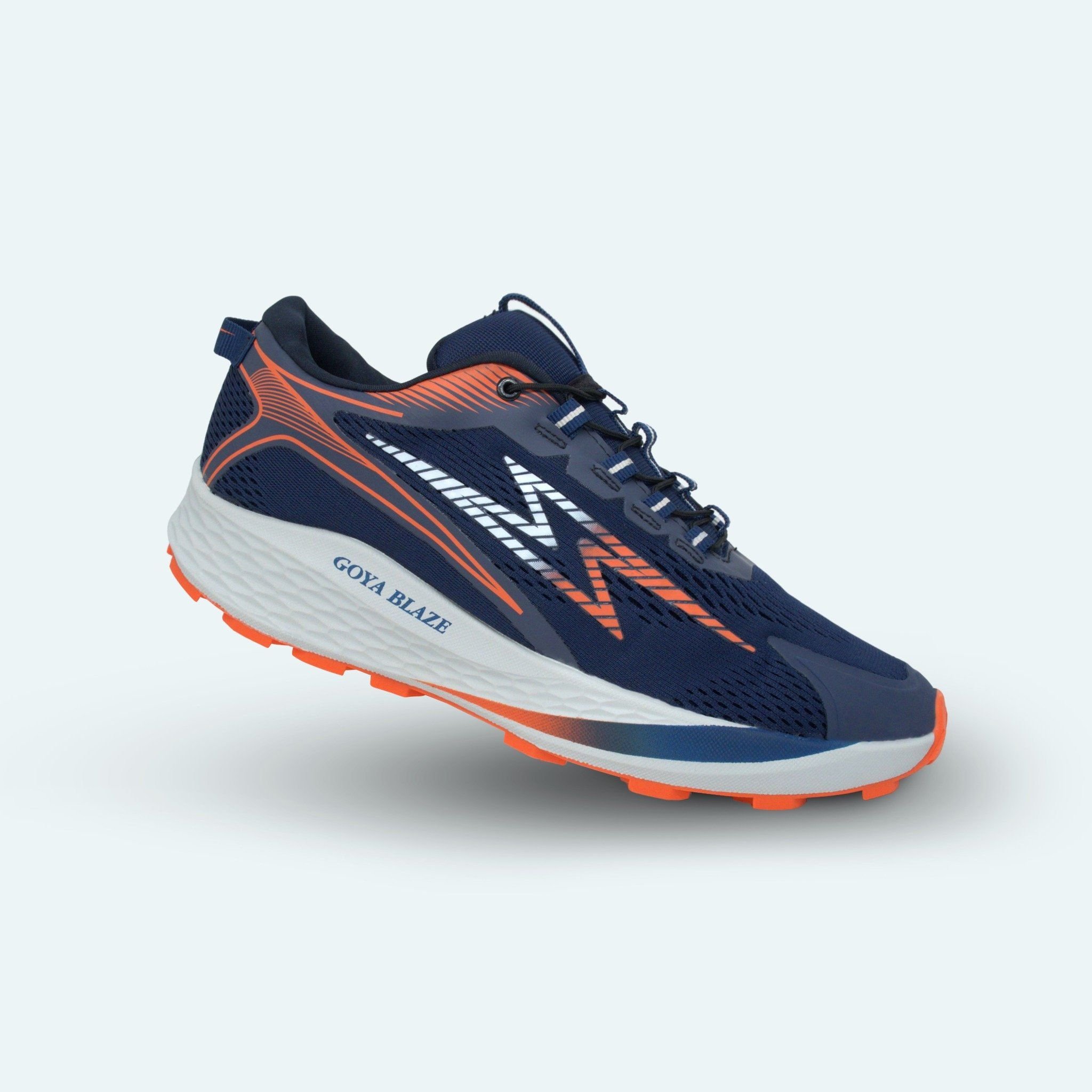  Giày Thể Thao Chạy Bộ, Leo Núi Nam Nữ Goya Trail Blaze Năm 2025 Xanh Dương Đế Cam 