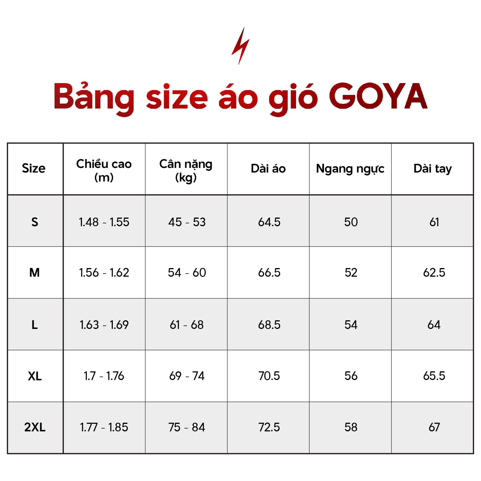  Áo Khoác Gió Thể Thao Goya Chống Thấm Năm 2025 full màu - siêu nhẹ, trượt nước 