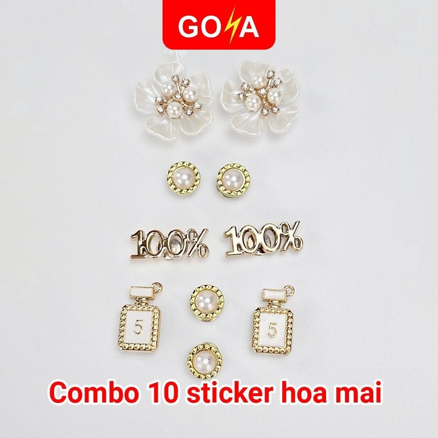  Bộ 10 Sticker Charm, Jibbitz trang trí dép GOYA 